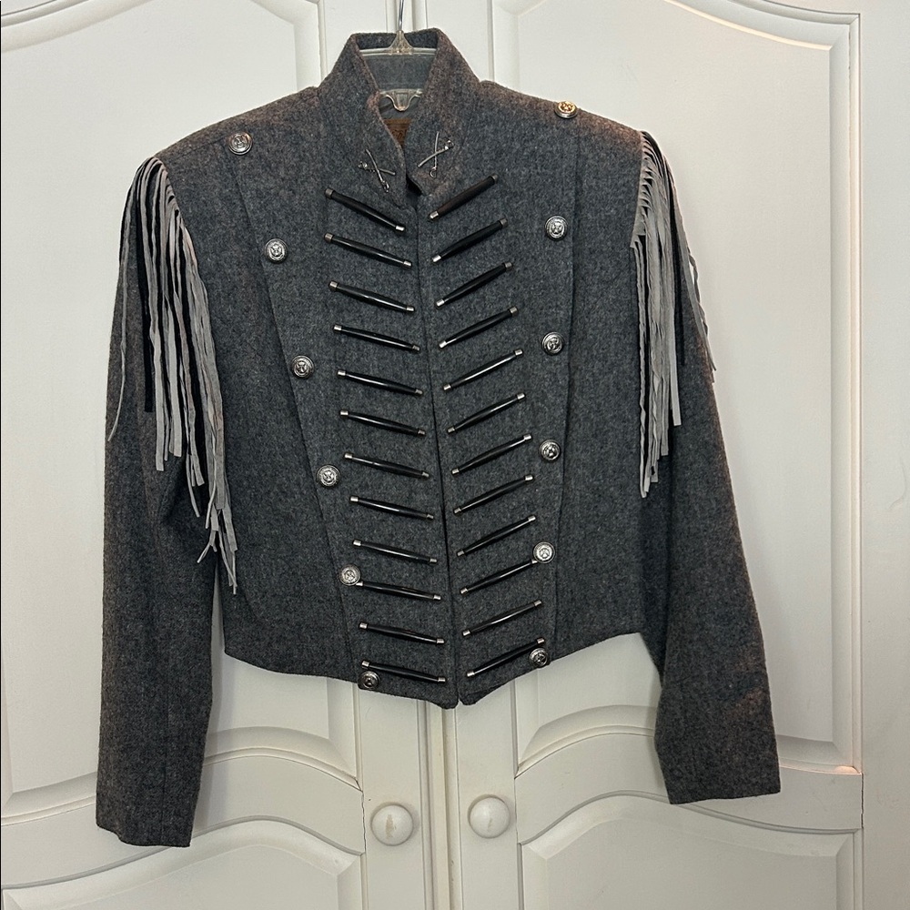 Double D Ranch Gray Jacket with Fringe